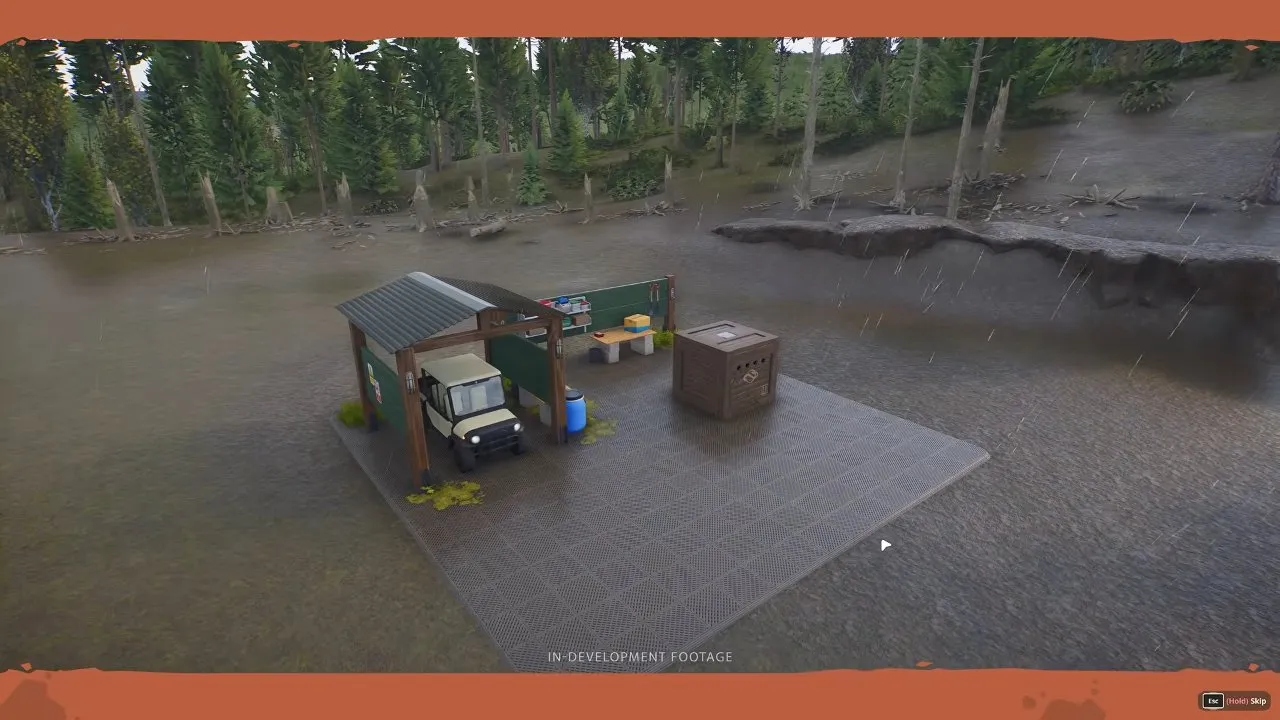 Planet Zoo 2 wildlife reserves red deer release crate beside the Swedish Research Outpost